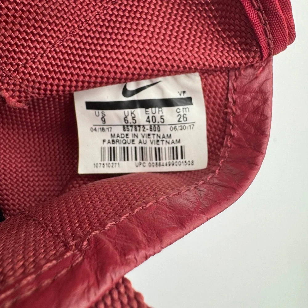 Nike SF Air Force 1 High Womens US 9 Cedar Red Black Sneakers Missing Straps